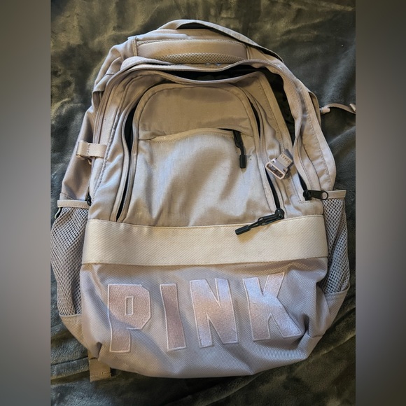 pink by victoria’s secret campus backpack rare classic purple lavender - Picture 5 of 12